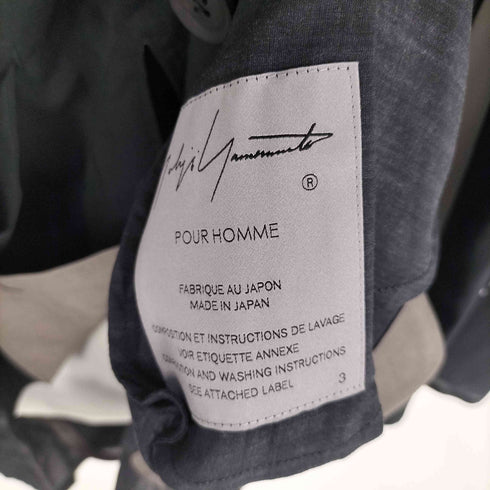 ヨウジヤマモトプールオム Yohji Yamamoto POUR HOMME 25SS collection LOOK31 MODAL LAWN MESSAGE PRINTED JACKET モダール ローン メッセージ プリント ジャケット メンズ JPN:3